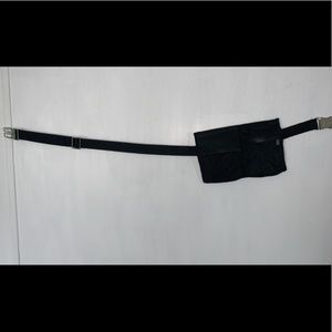 Gucci monogram belt crossbody bag black